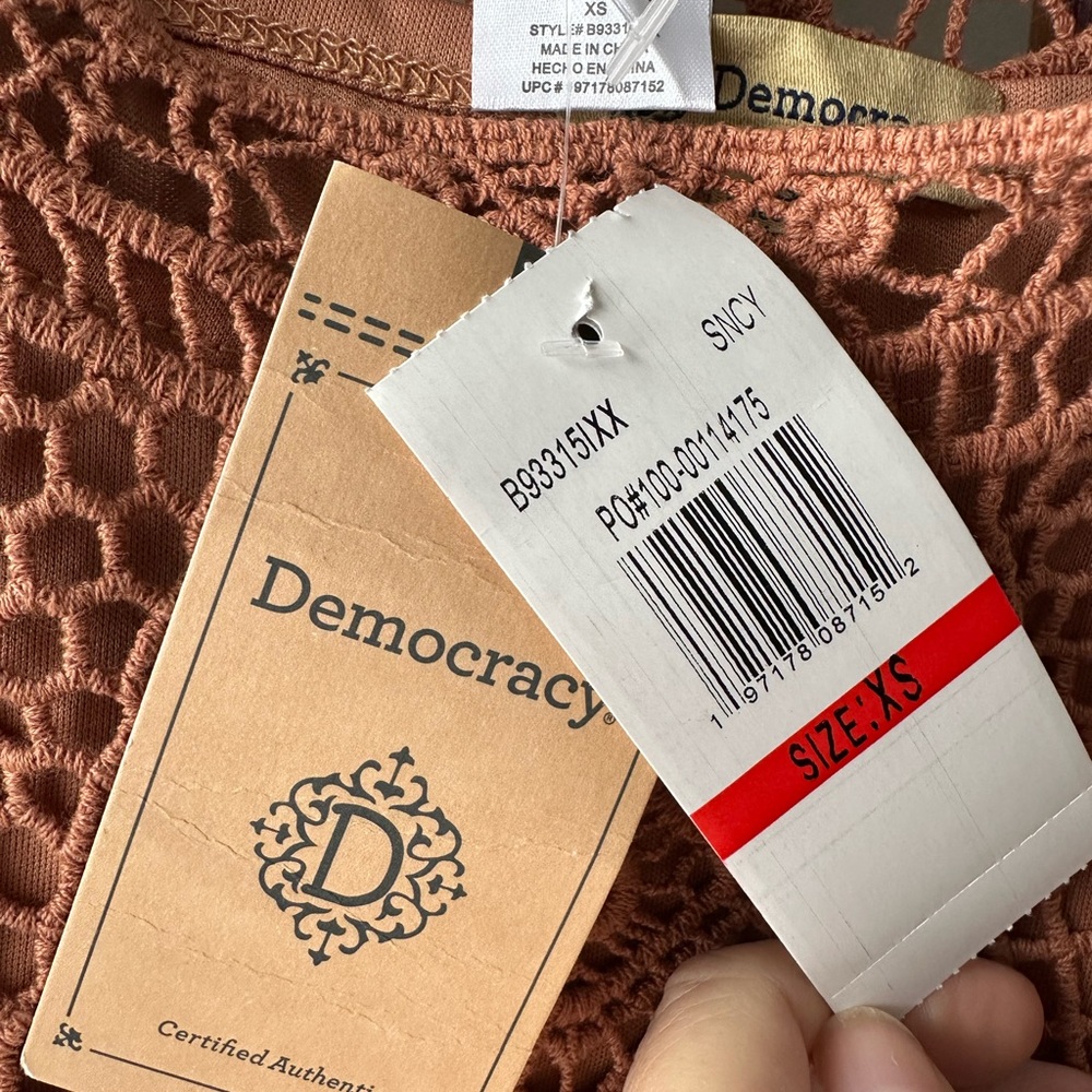 Democracy Crochet Lace Blouse - Tan - Picture 2 of 5